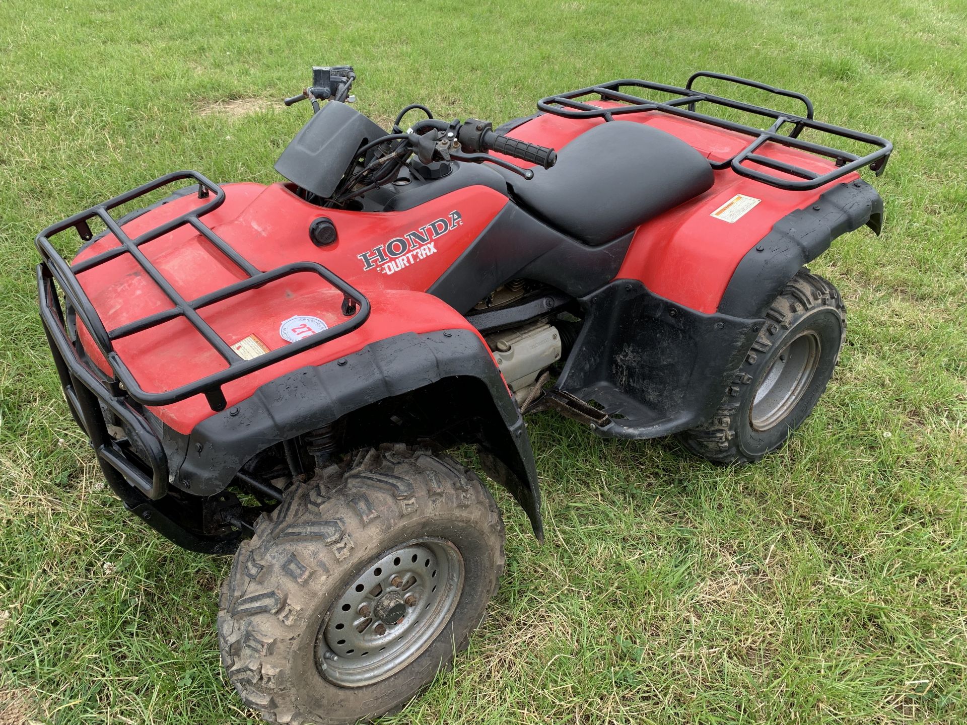 Honda Fourtrax quad bike, 9505km, 1454hrs, not road registered