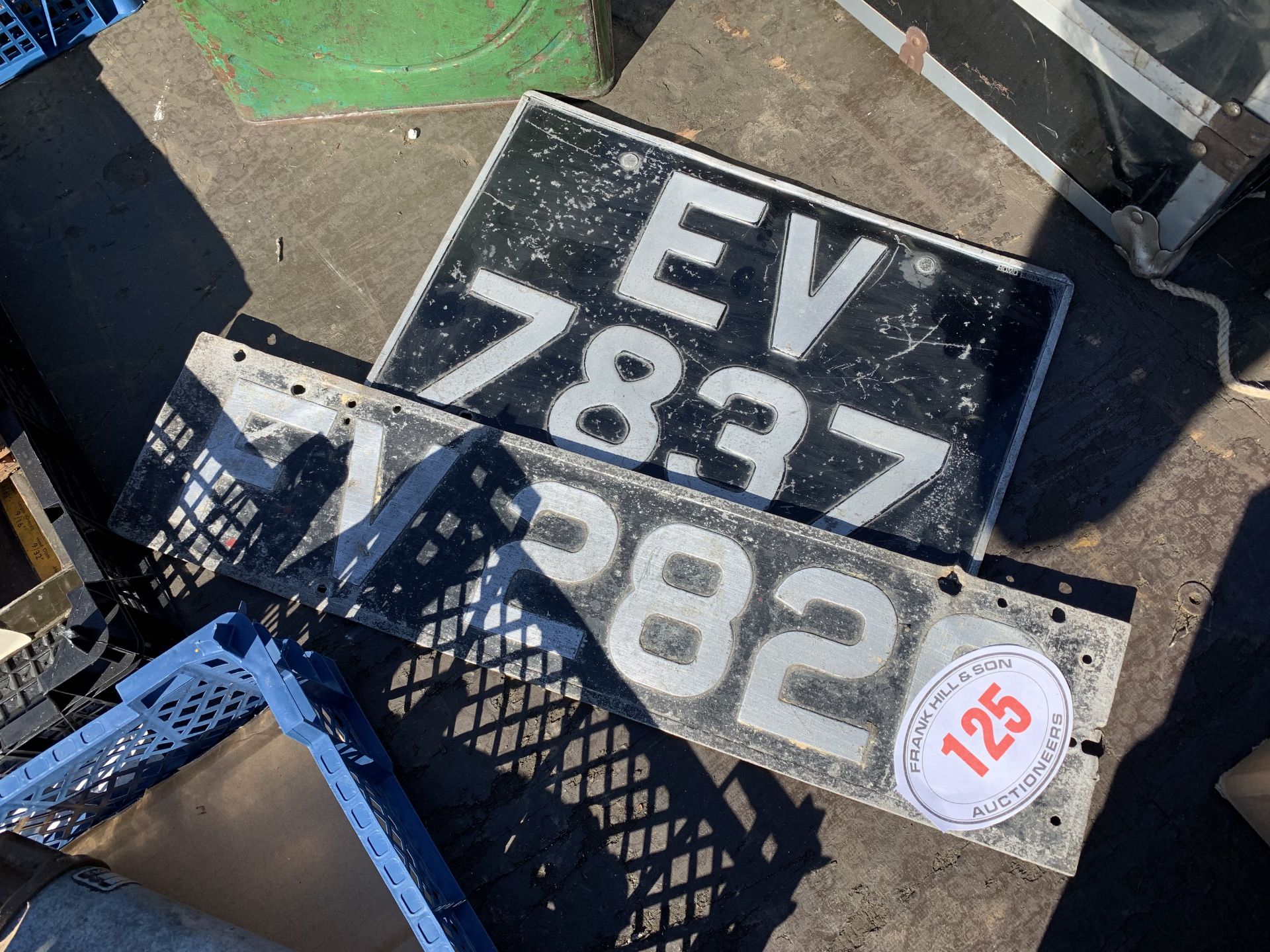 2 aluminium number plates