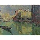 Bepi Marino, (20th century Italian school), 'S.S Apostoli (Venice)', oil on canvas, signed and