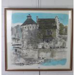 Peter Gauld (1925-1989), coloured lithograph of Scotney Castle, signed in pencil and numbered 6/125,