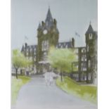 Albany Wiseman, ' Edinburgh Royal Infirmary', coloured print, signed and numbered 21/250, framed