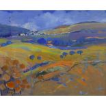 Enid Foote Watts, (SCOTTISH 1924 - 2003), 'Distant Killearn' oil on board, signed and dated '97,