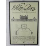 William Adam Tercentenary Exhibition poster, framed under glass, size overall 44 x 65cm