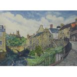 May.A.B. Beale, 'The Dean Village', watercolour, signed with initials MABB and framed under glass
