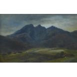 John MacWhirter RA (SCOTTISH, 1839-1911) 'Ben Blaaven', oil on canvas board, signed and framed under