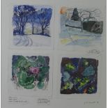 Gillian McConnell, 'Winter', a collection of four watercolours, signed and dated '04, contained
