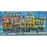 Ron Eardley (SCOTTISH) 'Piazza Bra, Verona', watercolour and pencil, signed and framed under glass