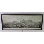 View from the walk on the top of the Calton Hill, a framed print, size overall 81 x 34cm