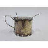William IV silver mustard, William Hewitt, London 1833, complete with blue glass liner and an