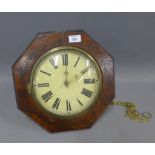 Late 19th . early 20th century octagonal wall clock
