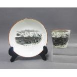 Pier Sheerness Kent, commemorative bat printed cup and saucer (2)