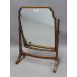 Mahogany framed dressing table swing mirror, 55cm