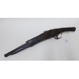 Antique flintlock pistol, 53 cm long (a/f)
