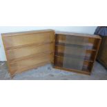 Two Hussif Ltd vintage bookcases and another largest 106 x 92cm (3)