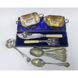 Epns and silver plated items to include a cased set of fish servers, etc (a lot)