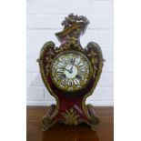 French Boulle mantle clock retailed by Hamilton & Inches, movement numbered 37006 and striking on