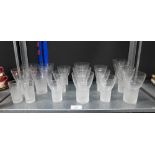 Set of eighteen iittala of Finland drinking glasses, tallest 13cm (18)