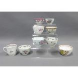 Collection of 18th century teabowls and a coffee cup, (10)