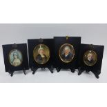 Four late 18th / early 19th century portrait miniatures, painted on ivory, to include John Gray