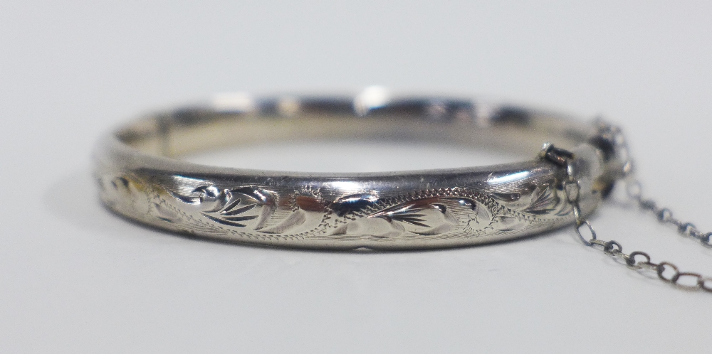 Vintage silver gilt stiff hinged bangle, London 1967, together with another with Birmingham 1977 - Image 7 of 7