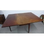 19th century mahogany drop leaf dining table, 122 x 72 x 54cm when closed and 163cm when open