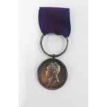 The Waterloo Medal, awarded to PETER GUNN, 1ST BAT. 92ND HIGHLANDERS, with steel ring and ribbon