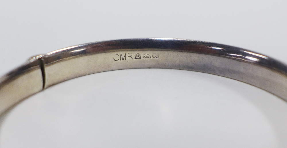 Vintage silver gilt stiff hinged bangle, London 1967, together with another with Birmingham 1977 - Image 6 of 7