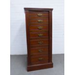 Edwardian mahogany Wellington chest 55 x 124 x 42