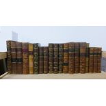 A collection of 18th & 19th century books to include Boswell's Life of Johnstone, Southeys Life of
