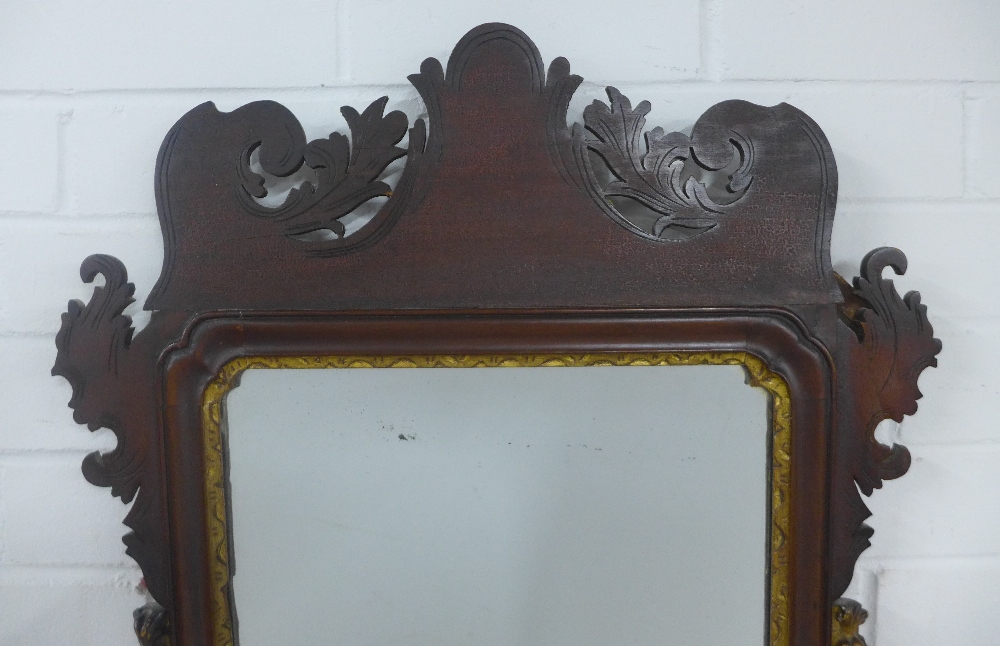 Georgian style mahogany and parcel gilt wall mirror 96 x 52cm. - Image 2 of 2