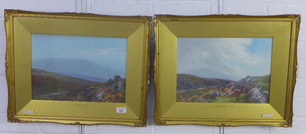 F.J Widdgery 'Stepperton Tor, Dartmoor' and 'Causand Beacon, Dartmoor' a pair of watercolours,