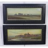 Companion pair of Kirkpatrick prints, framed under glass, size overall 66 x 31cm (2)