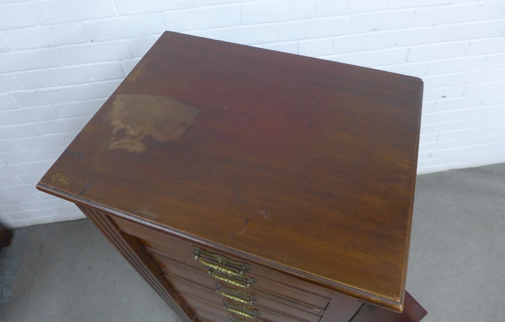 Edwardian mahogany Wellington chest 55 x 124 x 42 - Image 3 of 3