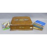 Early 20th century oak box and a collection of books to include Tales of Our Ancestors Vol I -
