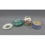 Collection of early 20th century handpainted Scottish pottery to include a Strathyre bowl and