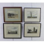 Four various William Daniell coloured prints to include View of Iona, etc all framed under glass,