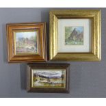 Three small Ken Lochhead framed colour prints, largest overall 10 x 10cm (3)