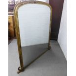 Large giltwood overmantle mirror, (some losses to the giltwood) 154 x 159cm