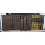 Leather bound books to include Life of Wellington: Stocqueler Vol I & II, Robertson's Works, etc (