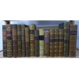 Leather bound books to include Life of Lord Eldon, Procedure in Action in K.C.B, Teignmouth's