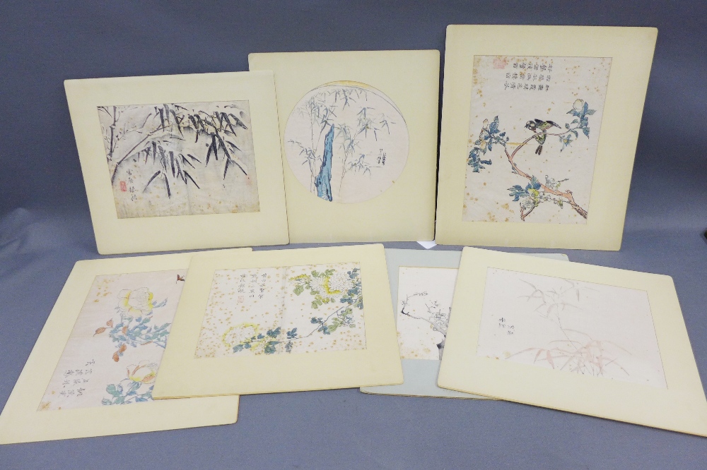 Chinese School, two floral study watercolours, late 18th / early 19th century, with calligraphy,