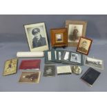 Early 20th century framed photographs, rosewood framed print, various books, Innerleithen