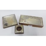Ottaviani, Italian silver mounted smokers / desk set, stamped 925 (3)