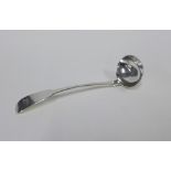Early 19th century Scottish provincial silver toddy ladle, fiddle pattern by Andrew Davidson,
