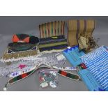 Large collection of Southern African beadwork, ear plugs and woven mats, etc (a lot)