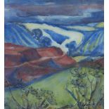 David Donaldson, landscape watercolour, signed, framed under glass, 32 x 34cm