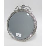 Late 19th / early 20th century silver framed mirror by William Comyns, London , circular bevelled