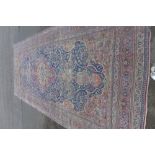 Late 19th / early 20th century Northeast Persian gallery carpet, blue worn field with all over