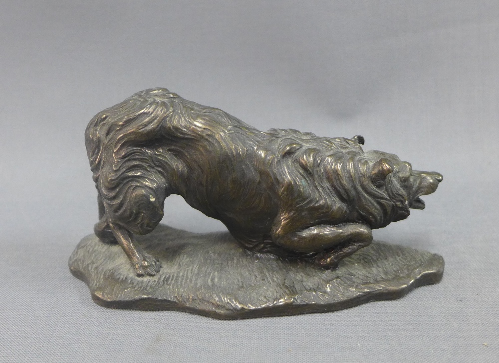 Bronze resin figure of a Collie dog, 14cm - Image 2 of 2