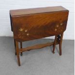 Wylie & Lochhead (Glasgow) Art Nouveau mahogany Sutherland table with marquetry and mother of pearl